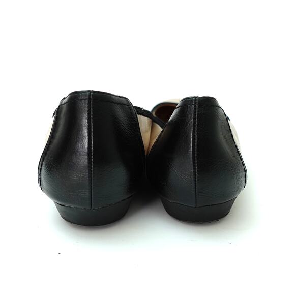 Abella Comfort Nude Black Tan Leather Classic Round Toe Ballet Flats Size 10 - Picture 5 of 7